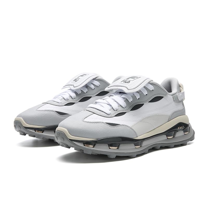 Fila KM2 Амортизирующие износостойкие легкие низкие повседневные кроссовки мужские белые серые F12M543119FWA