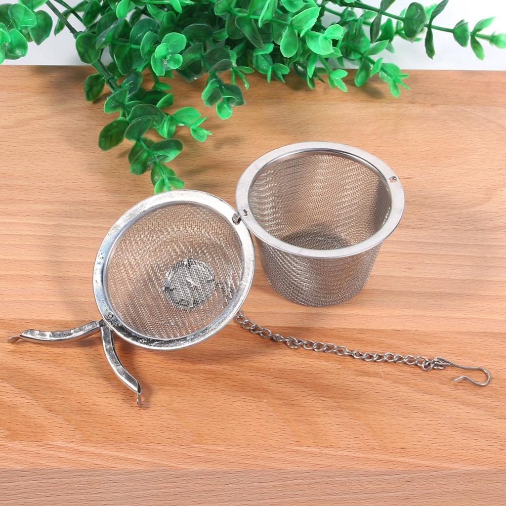 2Pcs Stainless Steel Mesh Tea Strainer 6.5cm Loose Tea Diffuser Tea Ball Infuser For Seasonings