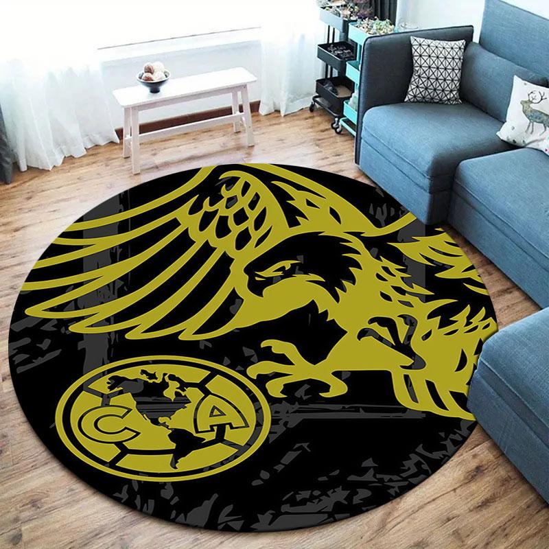 Club America Round Area Rug,Carpet Rug for Living Room Bedroom Sofa Playroom Decor,Non-slip Floor Mat