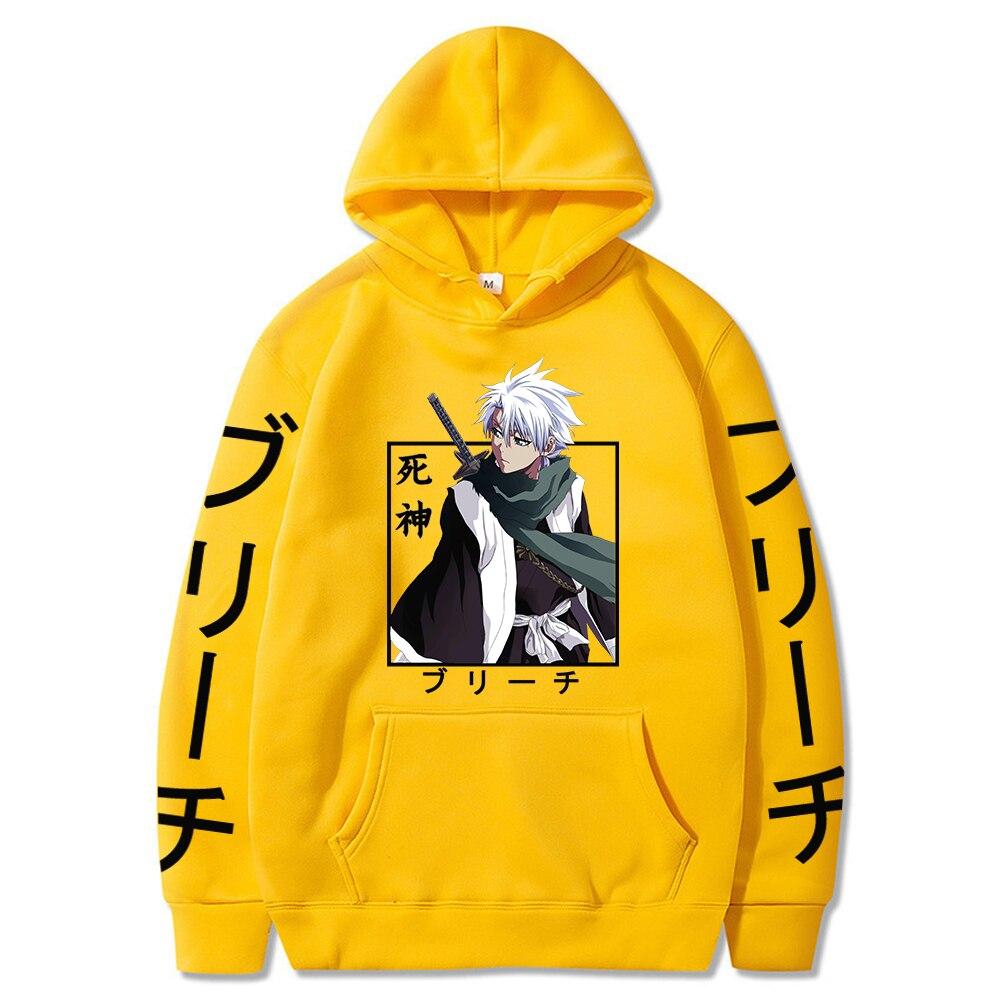 Hitsugaya Toushirou Bleach Harajuku Japan Anime Hoodies Funny Cartoon Cool Men Hoody Streetwear Fashion Oversized Sweatshirts