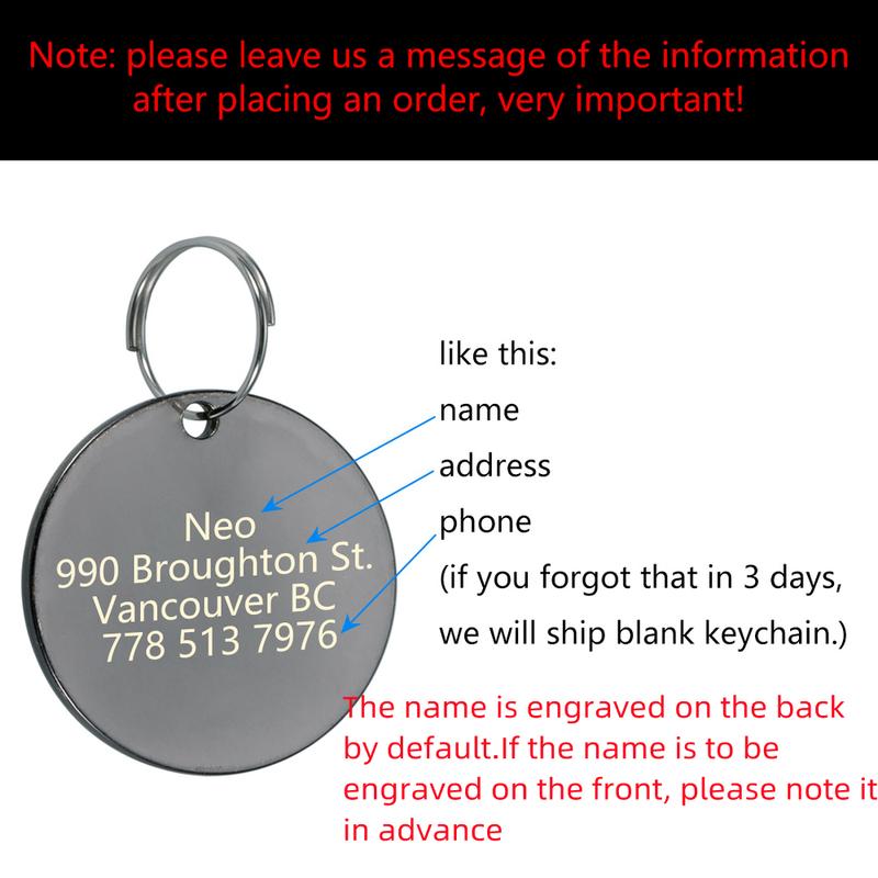 Personalized Address Tags For Dogs Id Tags Dog Tag Free Engraved Custom Dog Collar Cats Dog Name Tag Pet Id Anti-lost Nameplate