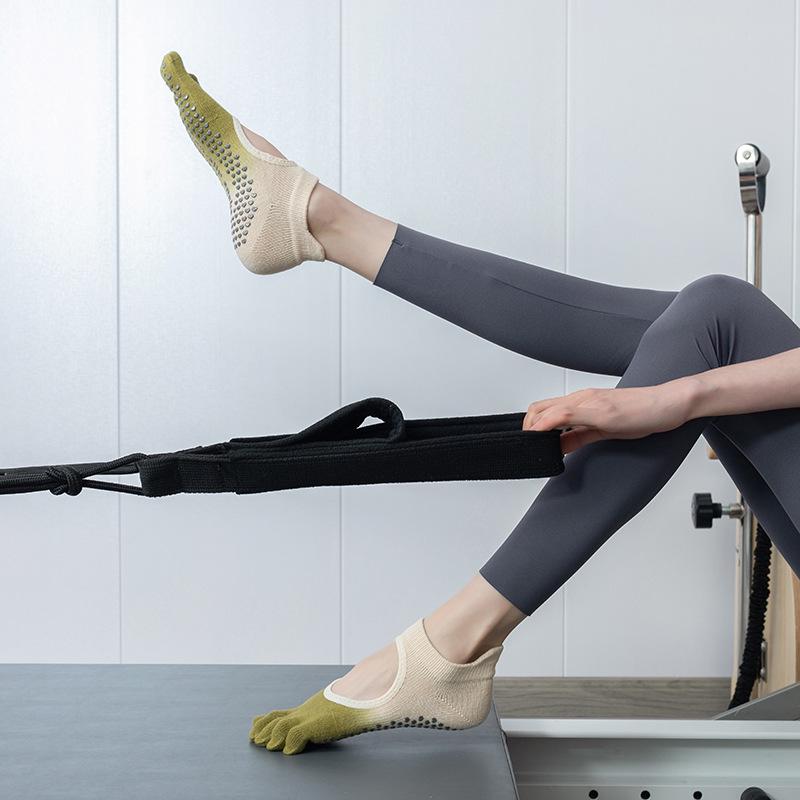 Носки ToeSox с открытой спиной, нескользящие, для йоги и пилатеса, с пятью пальцами — всесезонное качество