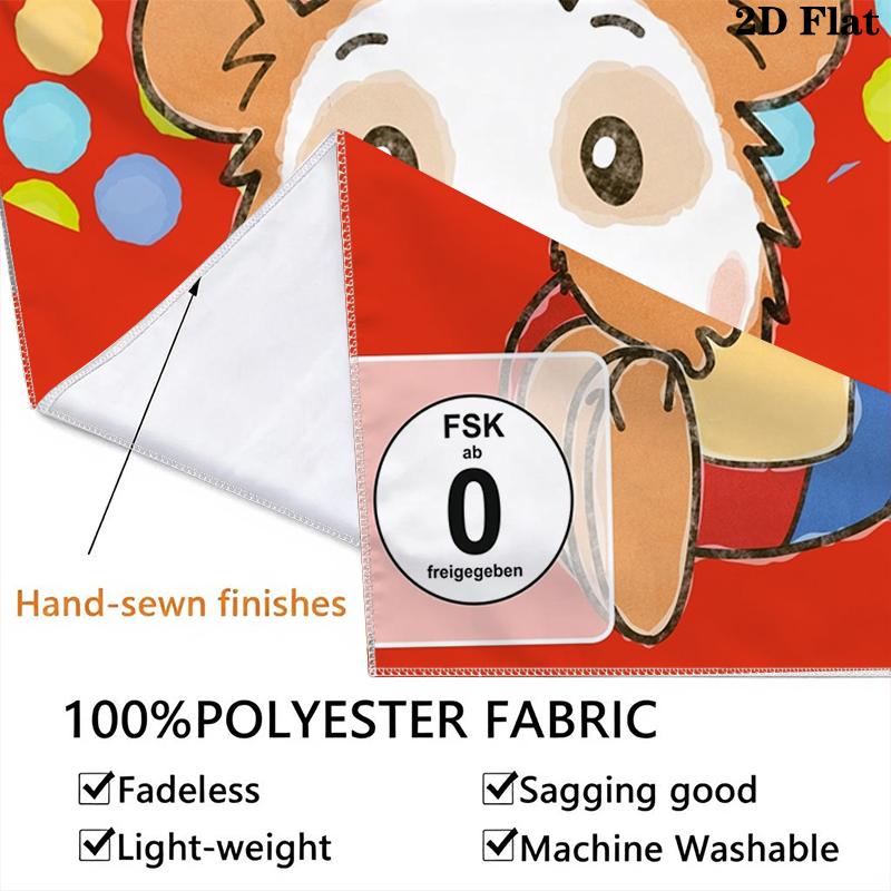 Bobo Siebenschlafer Wall Tapestry Aesthetic Wall Hanging Printed Fabric Blanket Decorative Tapestries for Bedroom Living Room Home Decor