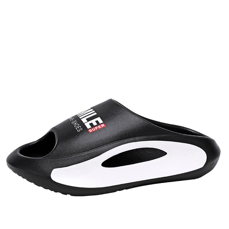Мужские тапочки без шнуровки на платформе, новинка 2024 года, летние новые легкие нескользящие шлепанцы из ЭВА на мягкой подошве для ванной комнаты, уличная пляжная обувь