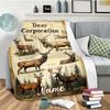 Types Of Deer Customize Your Name Outdoor Blanket Used For Chair Office Sofa Bed Camping Soft And Warm Giving Friends And Relatives Birthday