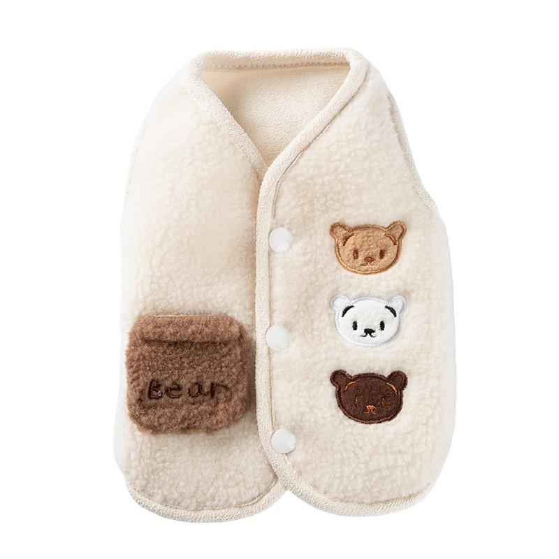 Adorable Bear Embroidery Vest Small Dogs Winter Warm Pet Clothing