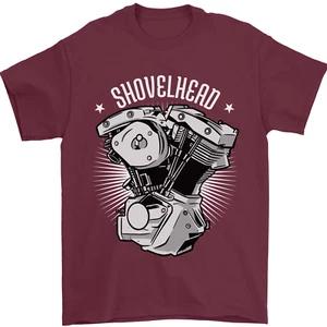 Shovelhead Motorcycle Engine Biker Mens T-Shirt 100% Cotton