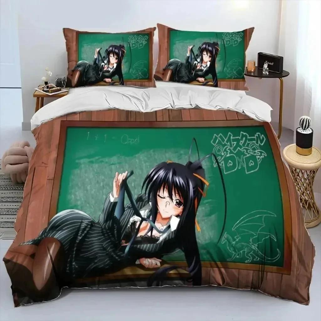 Аниме High School Dxd Сексуальный Набор Постельного Белья Риас Спальня Мягкие Современные Покрывала Удобное Пододеяльник Чехол для Одеяла и Наволочка