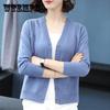 Winter Women Loose V-Neck Cardigan Sweater Top Short Section Button Wild Knitwear Coat Gown
