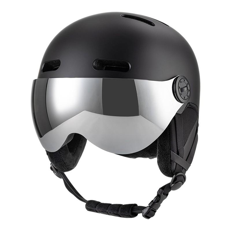 Unisex Ski Helmet With Integrated Goggles Winter Snowboarding Safety Gear EPS Foam CE Certified Adults