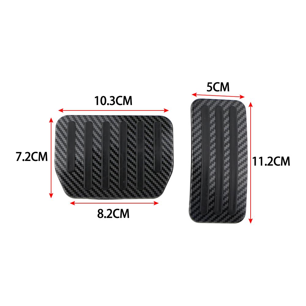 Car Pedal for Tesla Model 3 Y 2017-2025 Carbon Fiber Pattern Gas Accelerator Brake Pedal Protection Cover Replacement Auto Parts