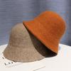 Autumn and Winter Korean Style Knitted Fisherman Hat Japanese Style Casual Wool Bucket Hat Warm Basin Hat