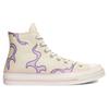 Golf Le Fleur x Converse 1970s Chuck Taylor All Star "Flames" Модные Универсальные Высокие Эспадрильи Унисекс Фиолетовое Пламя