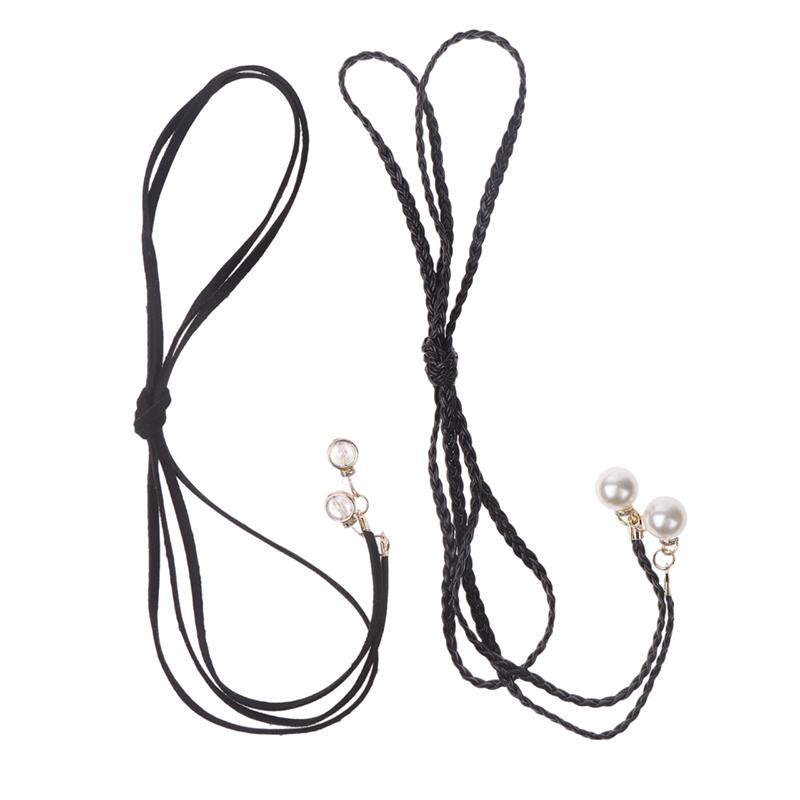 Ретро PU плетеный жемчужный пояс-цепочка на талию универсальный женский кожаный веревочный пояс на талию джинсы платья одежда аксессуары