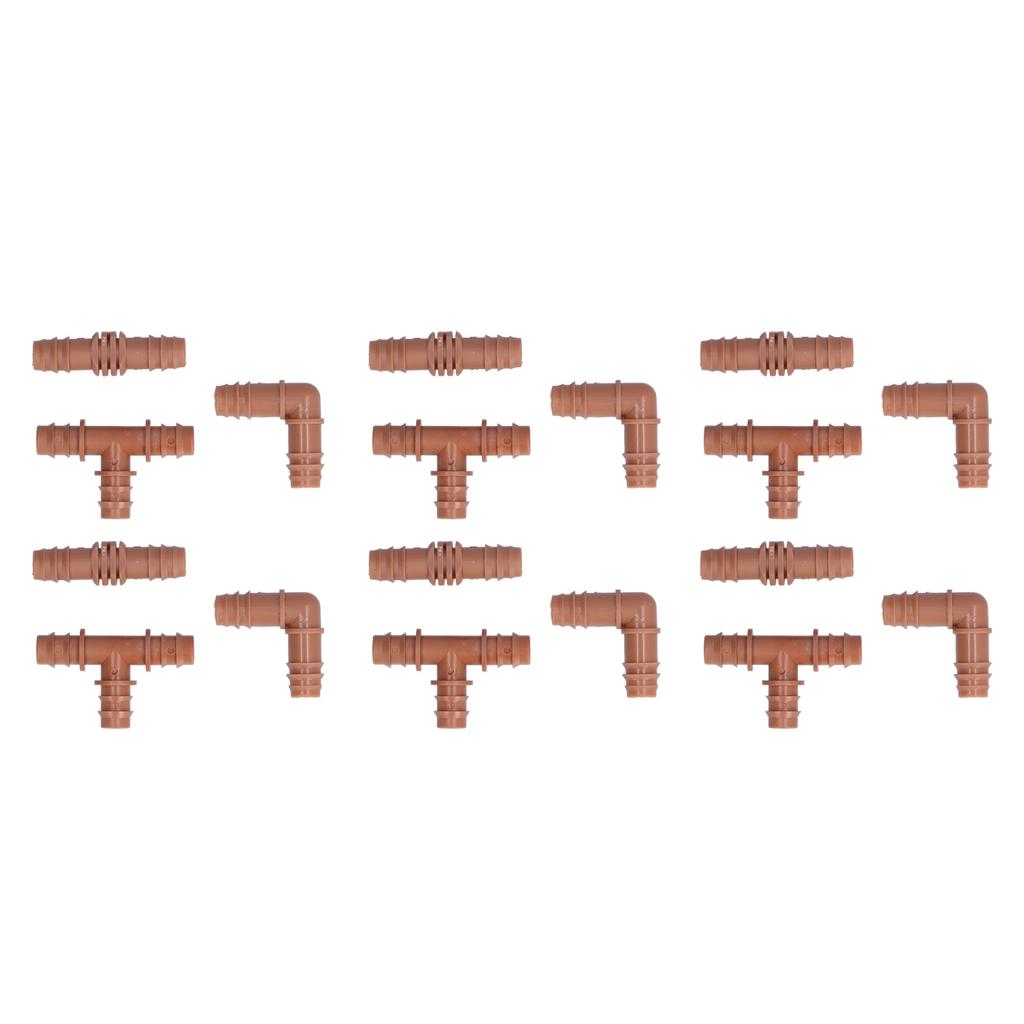 Комплект фитингов для ирригации, 18 шт., коричневый соединитель для воды с колючками для труб диаметром 16 мм