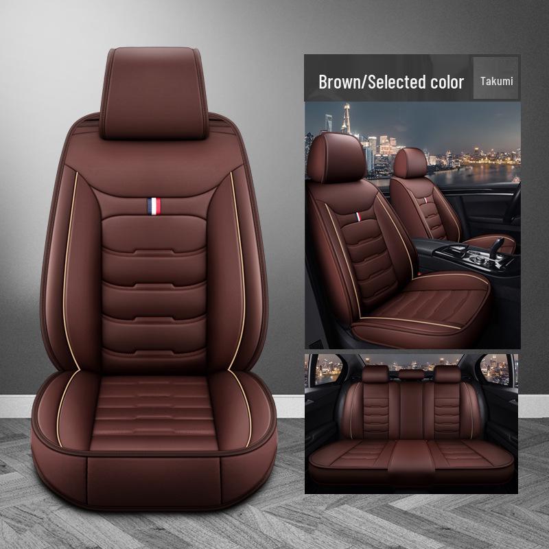 Universal Leather Car Seat Cushion - Washable, All-Season, Easy Care