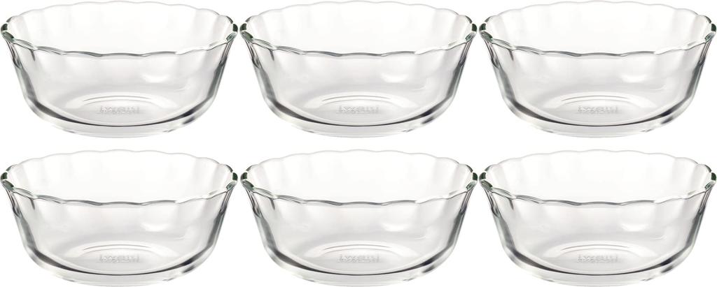 Миска из термостойкого стекла iwaki, маленькая, для заварного крема, 300 мл, набор из 6 шт. BC464