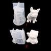 Handicrafts Earrings Danglers DIY Mold 3D Bulldog Lucky for Cat Necklace Pendant Silicone Mold Keychain Pendant Casting