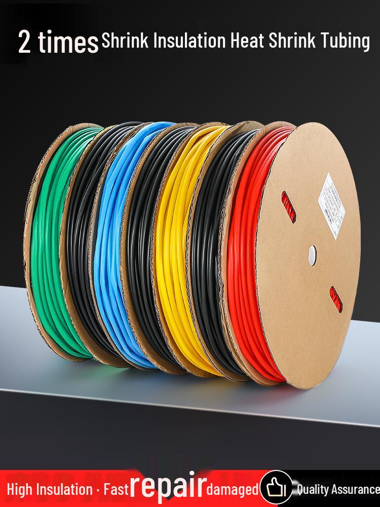 Heat Shrink Tubing Insulation Sleeve for Wire Protection - Thermoplastic Melt Tube for Data Cables, Whole Roll.