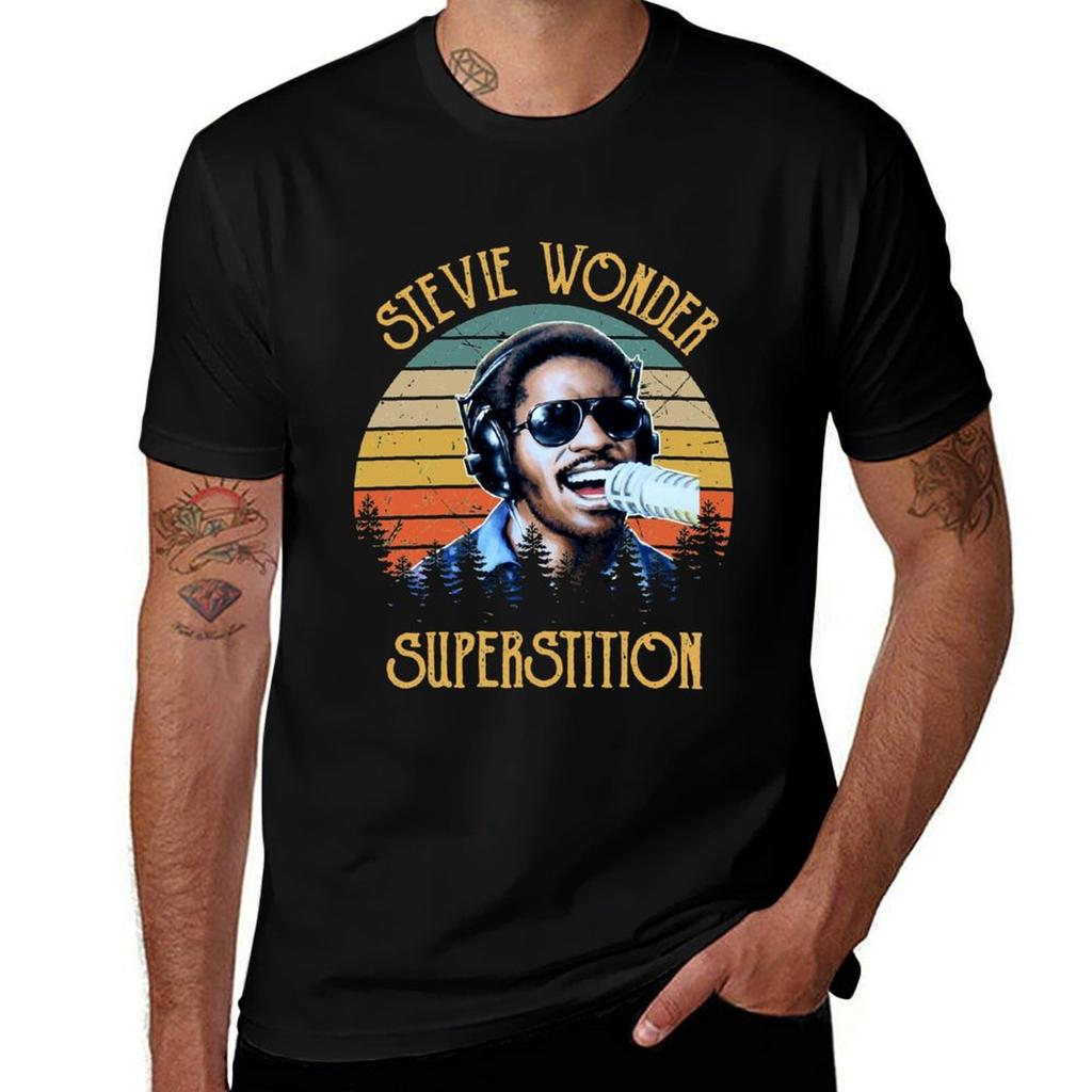 Beautiful Model Stevie Wonder Superstition Classic Fans Tshirt Industrial Work Tee Shirt Tshirt