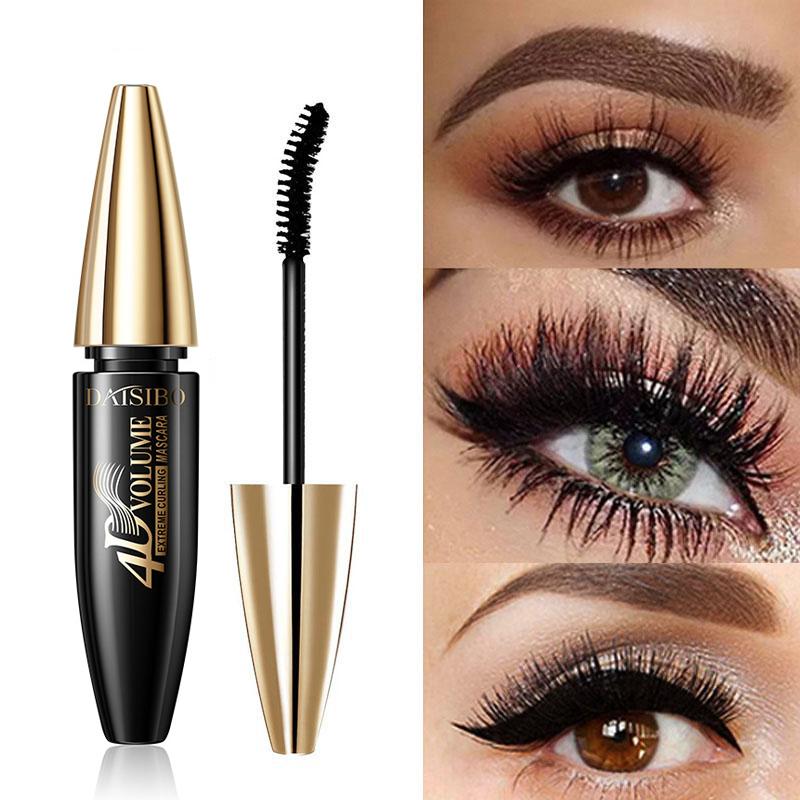 Тушь для ресниц 4D Fiber Mascara Black Eye Curling Eyelash Double Mascara Водостойкая тушь для ресниц Инструмент для макияжа
