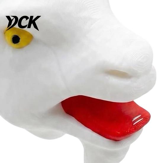 Wild Animal Feeding Container Sheep Head Squirrel Feeder, Weather Resist Outside Hanging Ornament Cute Goat Gift for Gardeners with Rope, Wildlife