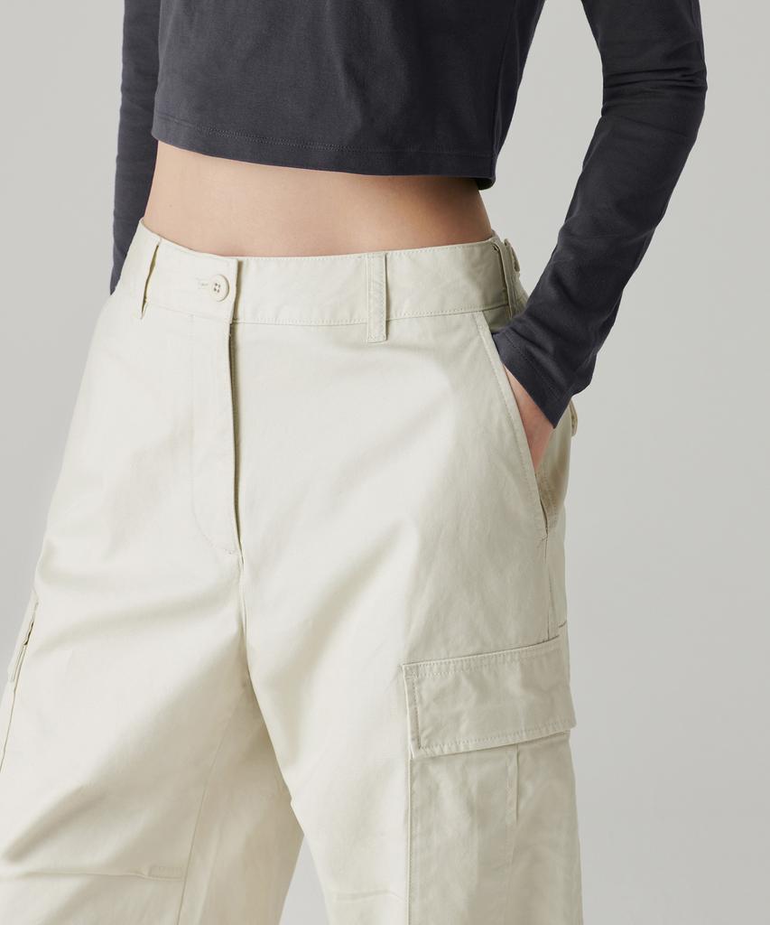MUSINSA STANDARD WOMAN Женские широкие брюки-карго [Кремовый]