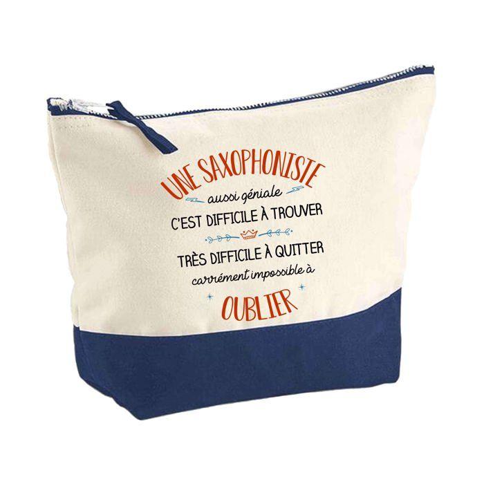 Trousse de maquillage - PLANETEE - Saxophoniste aussi géniale - Grand format - Coton - Impression HD France