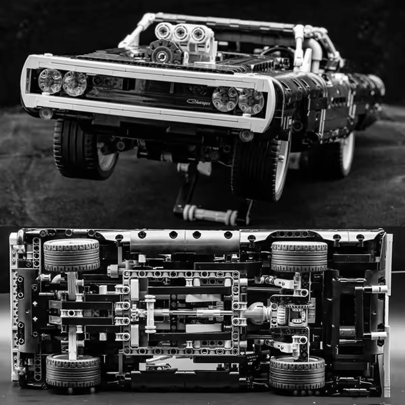 Техническая машина Dodged Charger Гоночная машина Строительные блоки Модель Фильм Форсаж Знаменитый автомобиль 42111 Кирпичи Игрушки для мальчиков Подарки