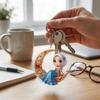 Beautiful Girls Figure Crescent Moon Acrylic Keychain Backpack Decoration Charm Cosplay Accessory