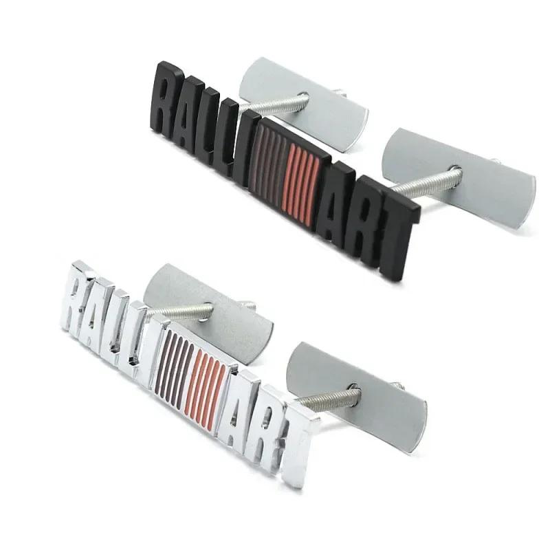 For Mitsubishi RALLIART ASX Triton Outlander Lancer Mirage Xpander Triton Metal 3D Car Front Grille Badge Rear Trunk Sticker