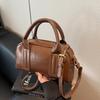 French Retro Handbag Bag for Women 2025 New High-end Shoulder Messenger Bowling Bag Solid Color Small Square Bag for Women