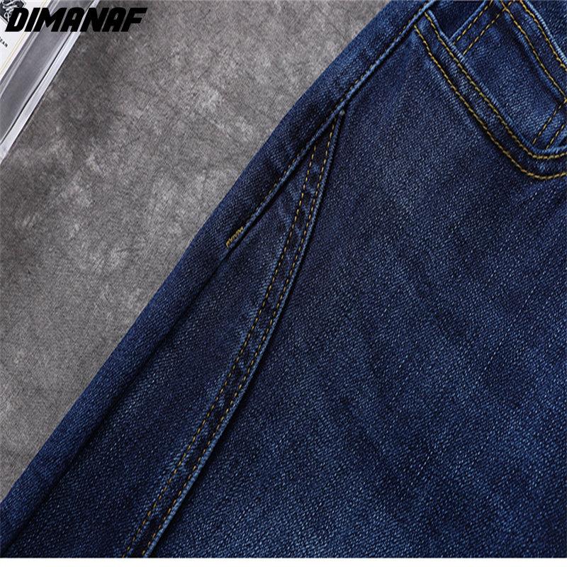 DIMANAF 2024 новые джинсы больших размеров, осенние женские базовые эластичные брюки, свободные повседневные женские модные синие стильные брюки, брюки