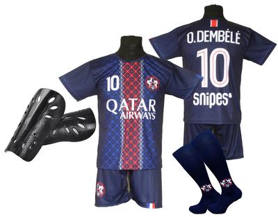 Детская футбольная форма DEMBELE + носки + щитки - размер 140