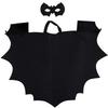 Black Cloak Bat Wing Cape Eye Mask Bat Cosplay Costume Fun Halloween Bat Cloak Set  Stage Wear