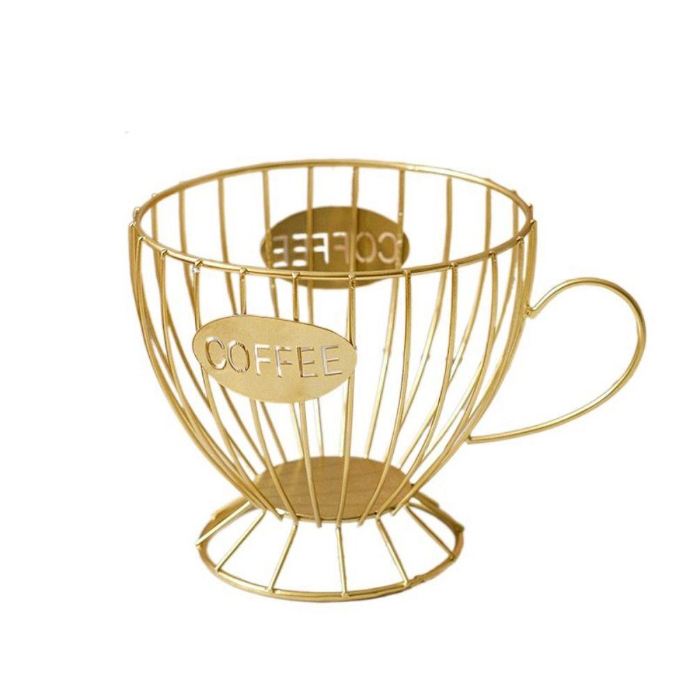 Hollow Coffee Capsule Holder Metal Wire Coffee Pod Storage Stand Elegant K Cup Organizer  Kitchen