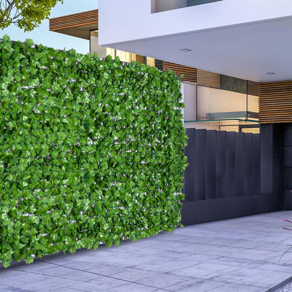 3 x 1m Artificial Leaf Wall - Green