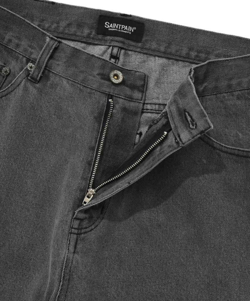 Джинсы SAINTPAIN Sp Wide Bio-Washed Denim Pants - Серо-синие