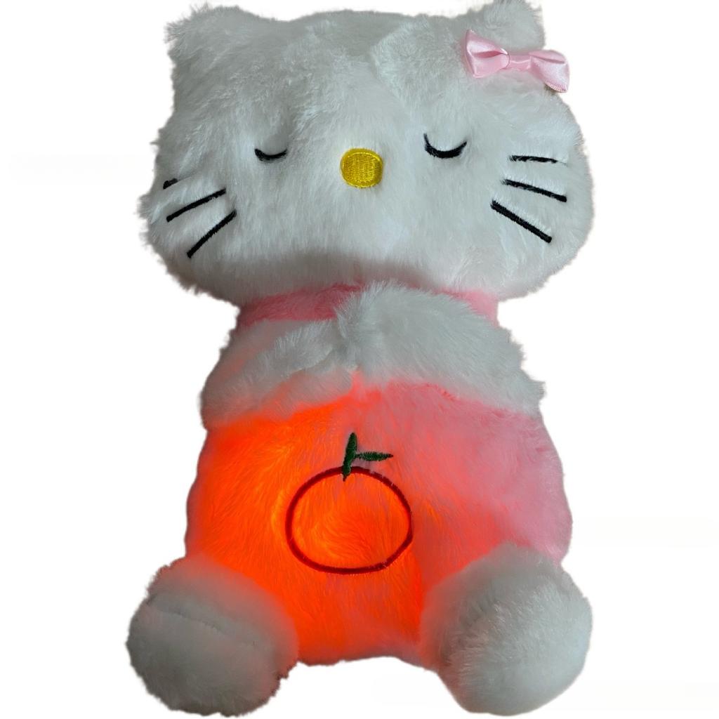 JOYBLISS Baby Breathing Capybara Soothing Plush Bear Doll with Music Lights Rhythmic Breathing Sleeping Companion Doll Baby Sleep Soother