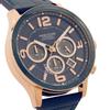 Angel Clover TIME CRAFT SOLAR TCS44PG-NV мужские синие часы-хронограф с темно-синим циферблатом, на солнечной батарее, кварцевые