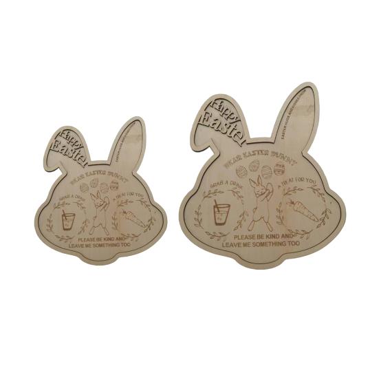 Тарелка для ужина с кроликом Yousheng, толстый деревянный поднос с пасхальным кроликом, весенняя праздничная пасхальная атмосфера, украшение дома, посуда