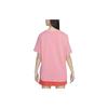 Nike Logo Letter Print Loose Round Neck Short Sleeve T-Shirt Women Tops Peach DX7919-611