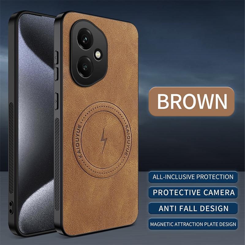 Чехол для Honor 400 Lite Pro 200 X8C X9C Роскошная кожа PU Магнитная защитная задняя крышка Magsafe для Honor X9D Чехол для телефона