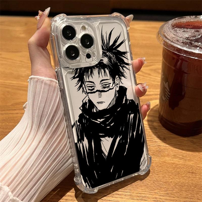Прозрачный чехол для телефона Jujutsu Kaisen для iPhone 17 Air 16 e 15 14 13 12 11 Pro Max Plus Mini SE 2020 2022 Мягкий противоударный чехол Чосо