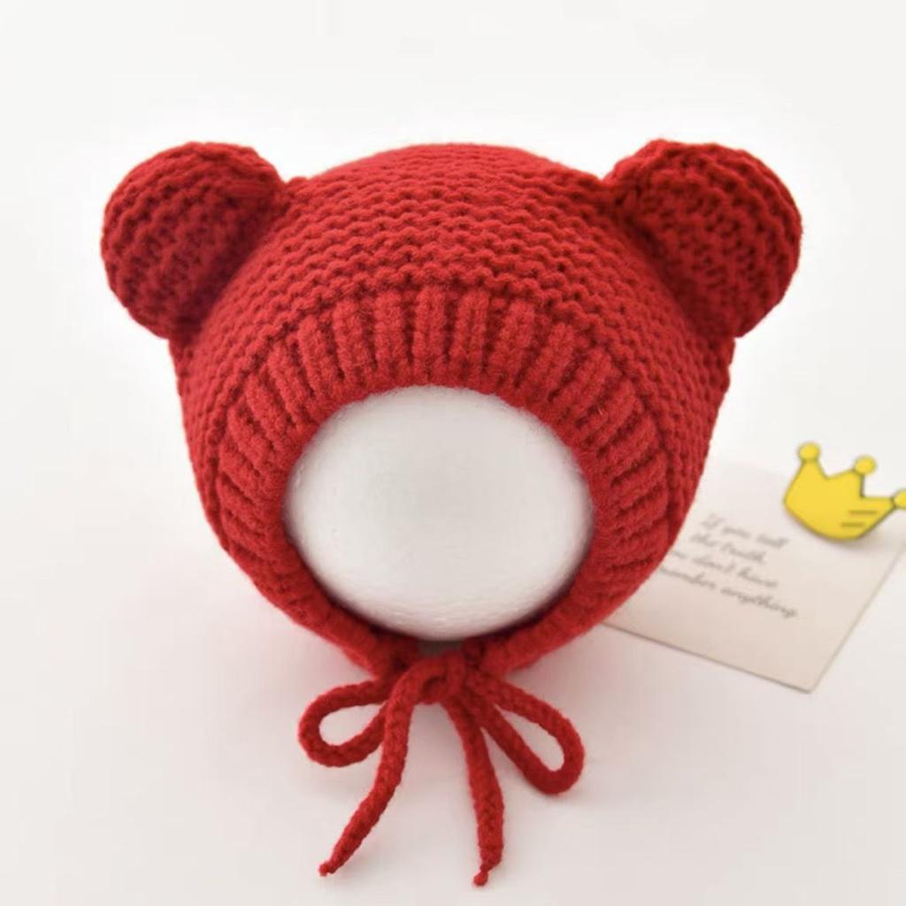 Baby hat autumn and winter baby winter out windproof hat super cute baby bag head warm hat ear protection hat