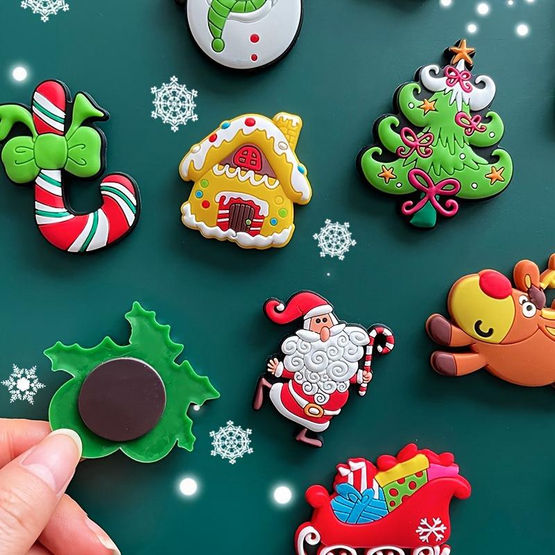 1PC Multi-element Aesthetic Christmas Atmosphere Cartoon Gift Refrigerator Sticker Storage Magnetic Cute PVC