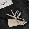 Корейская заколка-краб для волос высокого класса, асимметричная, металлического серебристого цвета