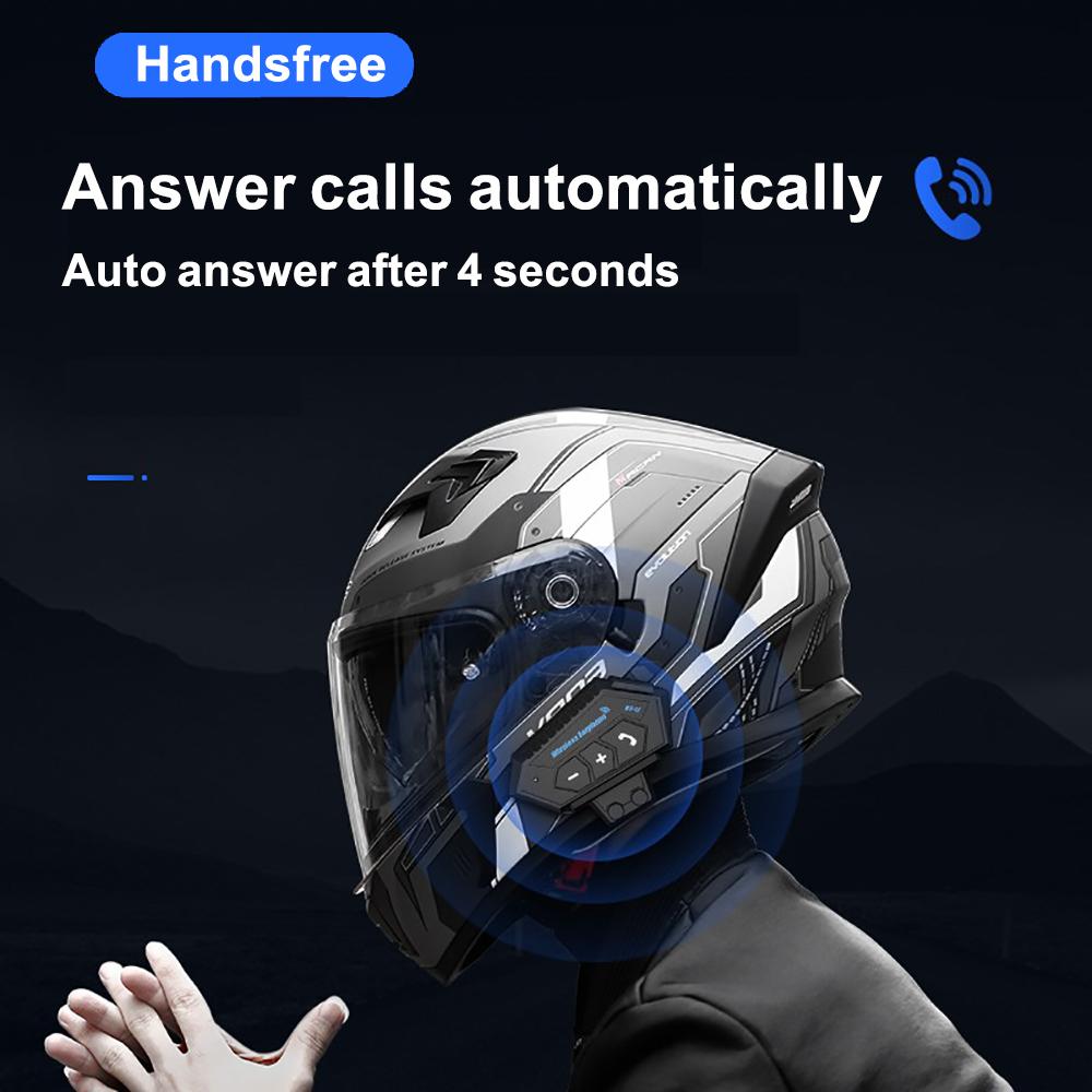 Bluetooth 5.0 Гарнитура для мотоциклетного шлема Беспроводные стерео наушники-динамики Handsfree Водонепроницаемый музыкальный плеер для связи на мотоциклетном шлеме 7