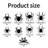 Halloween Decorations 3D LED Light-Up Spider Bat Wall Stickers Set,  Glow in Dark for Home Bar, 16 Pack 
