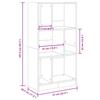 Bookshelf Brown Oak Look 57 x 28.5 x 107.5 cm Engineered Wood